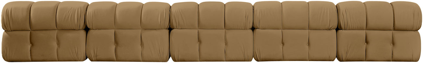Orin - Velvet 5 Piece Modular Armless Sofa
