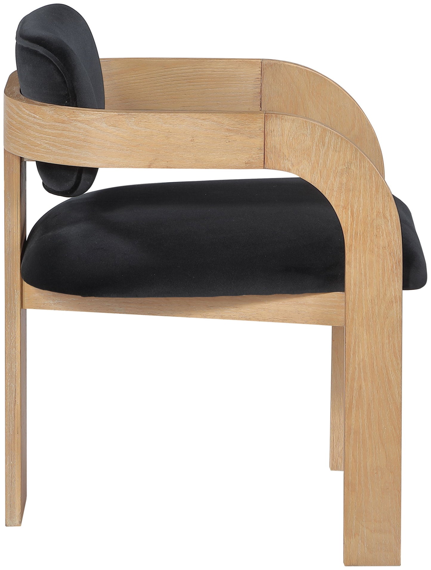 Cedra - Velvet Performance Fabric Upholstered Dining Chair (Set of 2) - Natural Frame