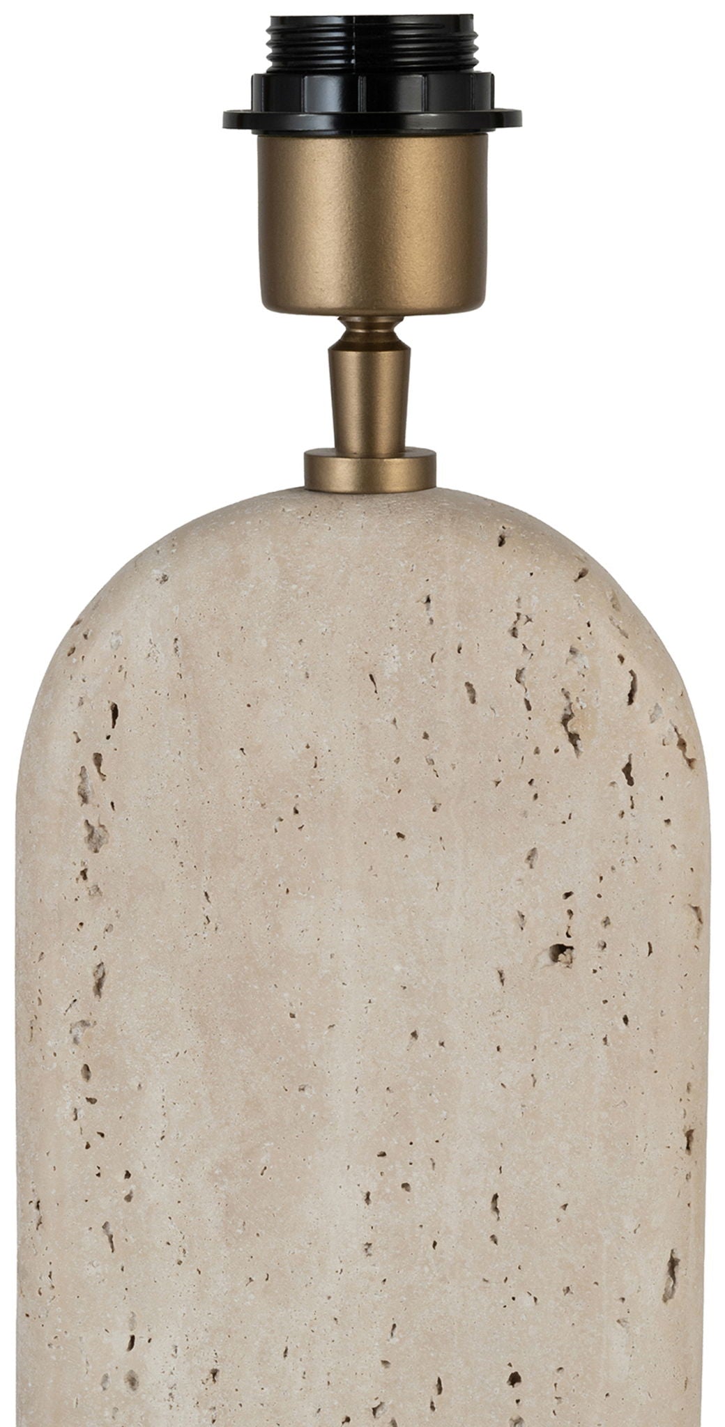 Solis - Genuine Marble And Mango Wood Base With Linen Textured Fabric Shade Table Lamp
