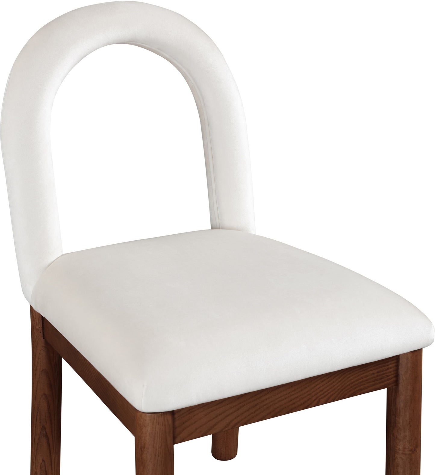 Conrad - Velvet Dining Chair With Brown Legs