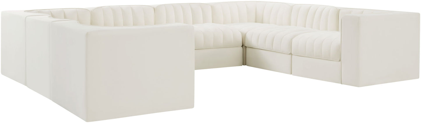 Rummi - Velvet Performance Fabric Upholstered Modular Sectional