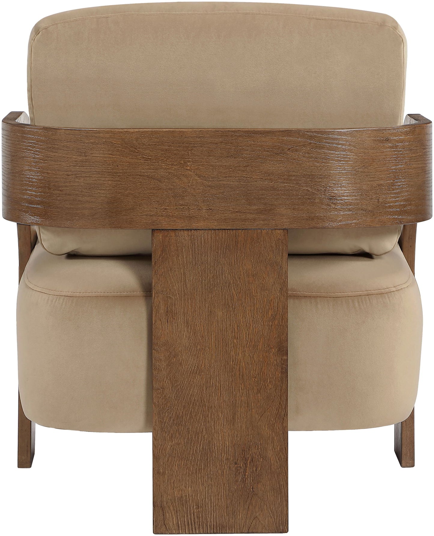 Cedra - Velvet Performance Fabric Upholstered Accent Chair - Brown Frame