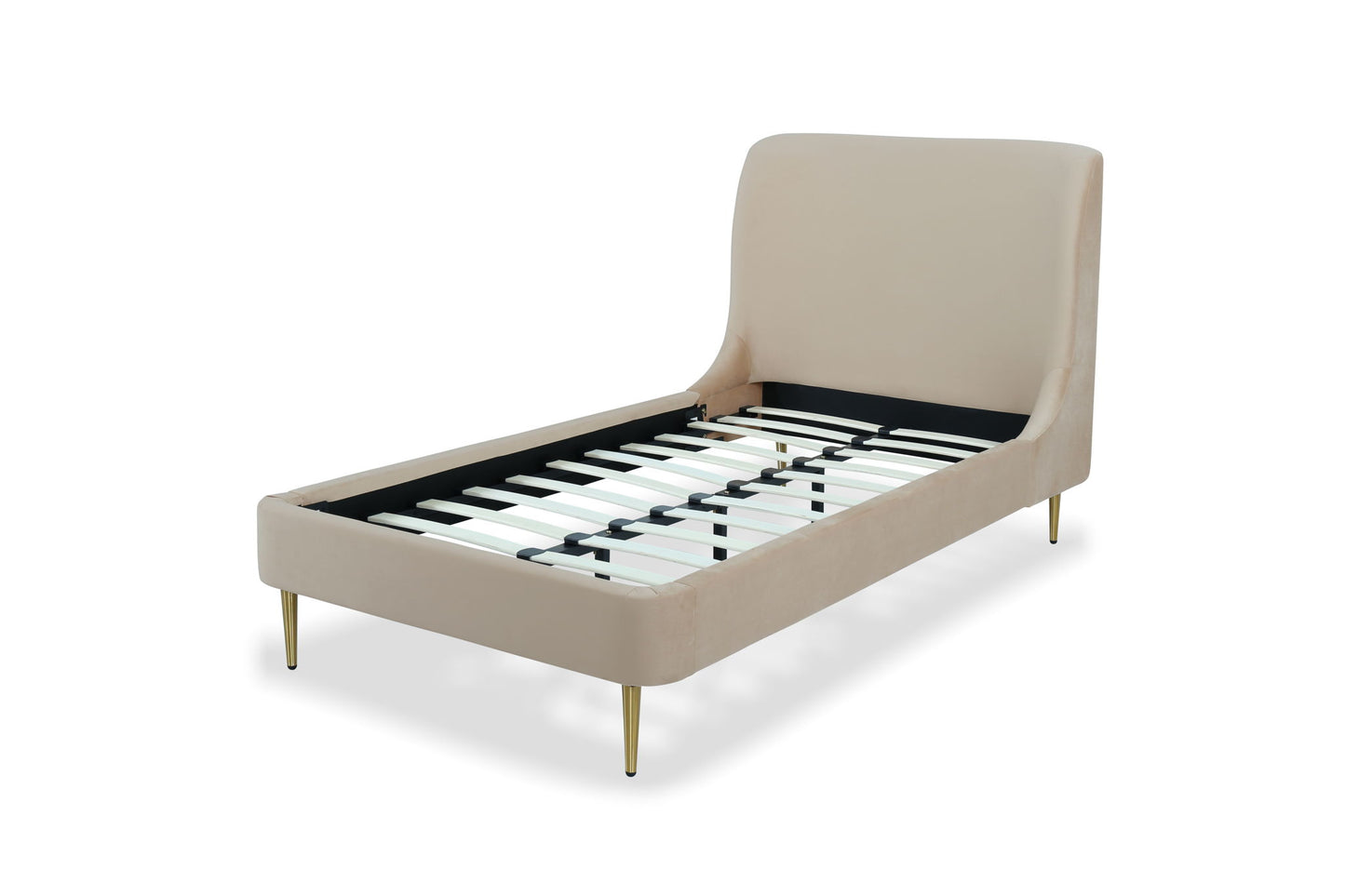 Heather - Twin Bed - Gold And Tan