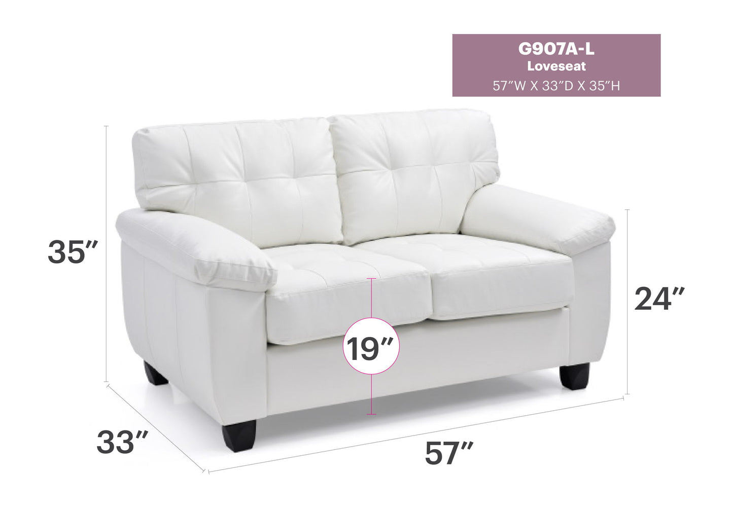 Glory Furniture - Gallant - Loveseat