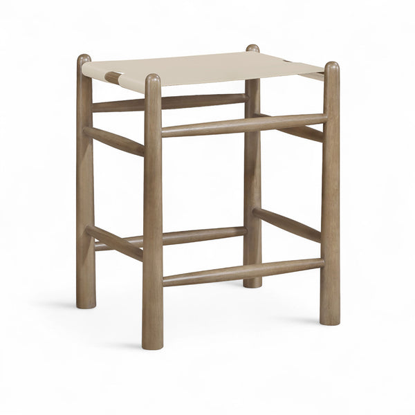 Santos - Backless Counter Stool With Stained Brown Base