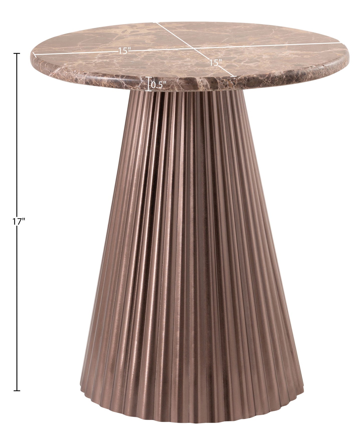 Cindra - Genuine Marble Top And Iron Base Table