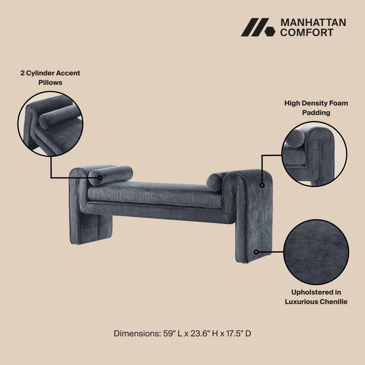 Manhattan Concord - Accent Bench