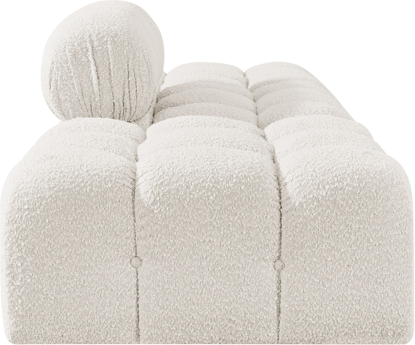 Ames - 3 Piece Boucle Upholstered Modular Sofa With 2 Backless Seats