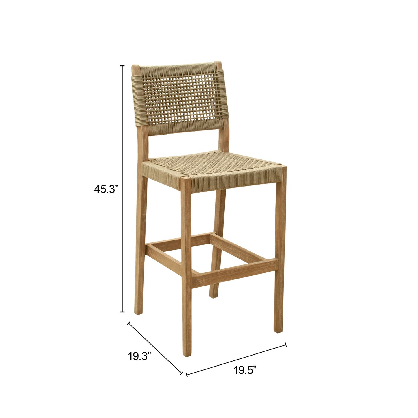 Corde - Outdoor Barstool - Beige
