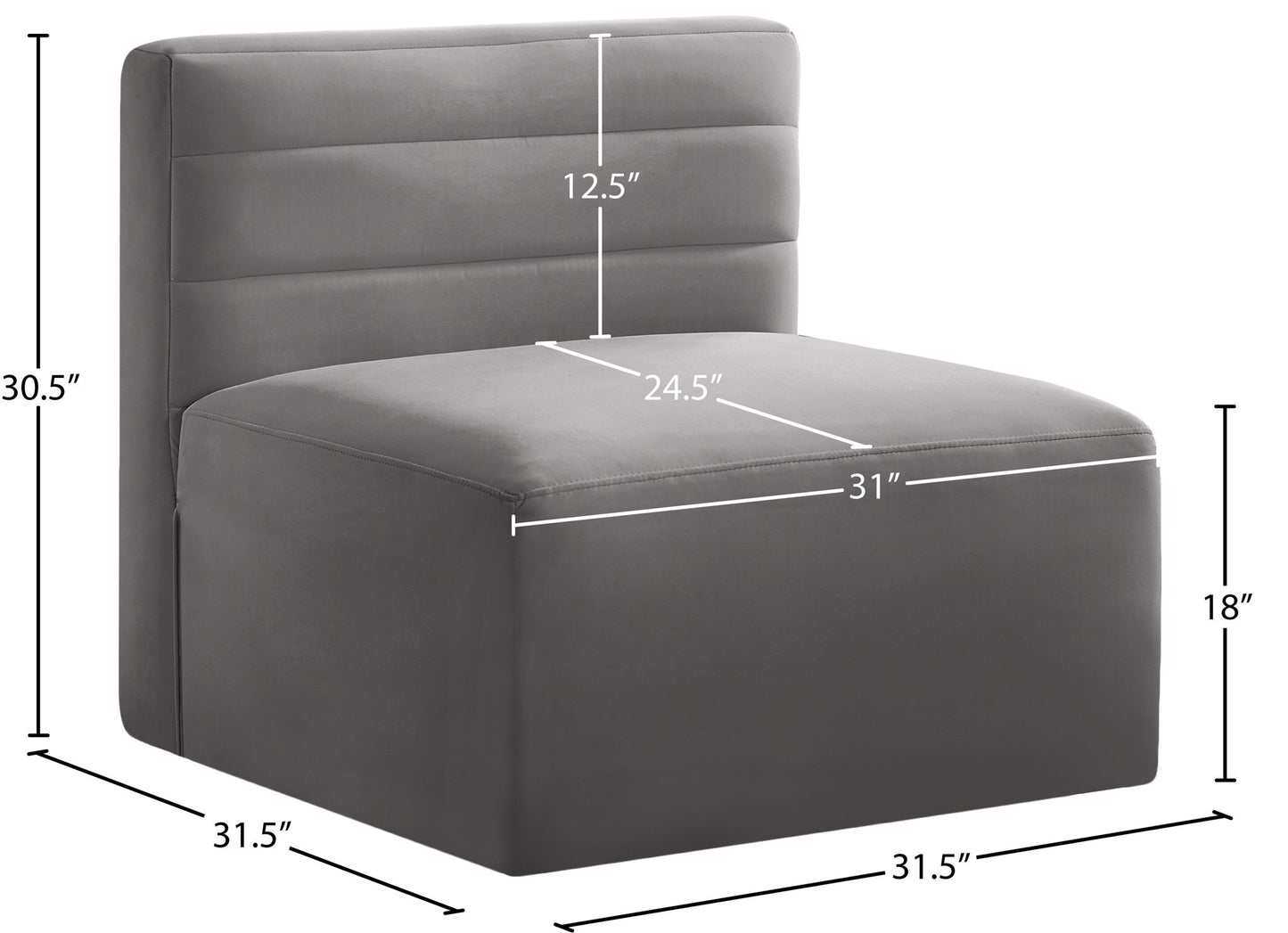 Quincy - Modular Armless Chair