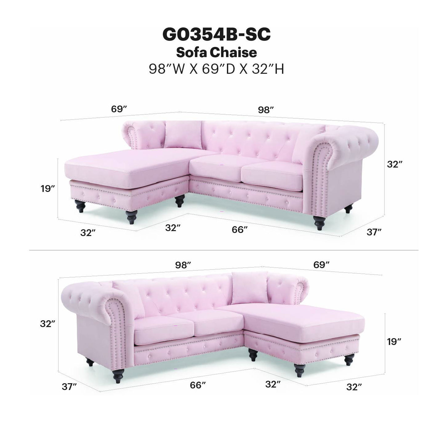 Glory Furniture - Nola - Sofa Chaise