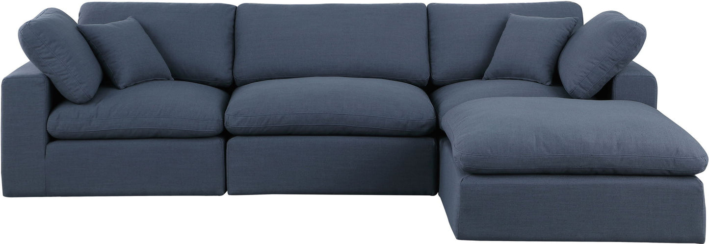 Comfy - 4 Piece Linen Fabric Modular Sectional With Chaise