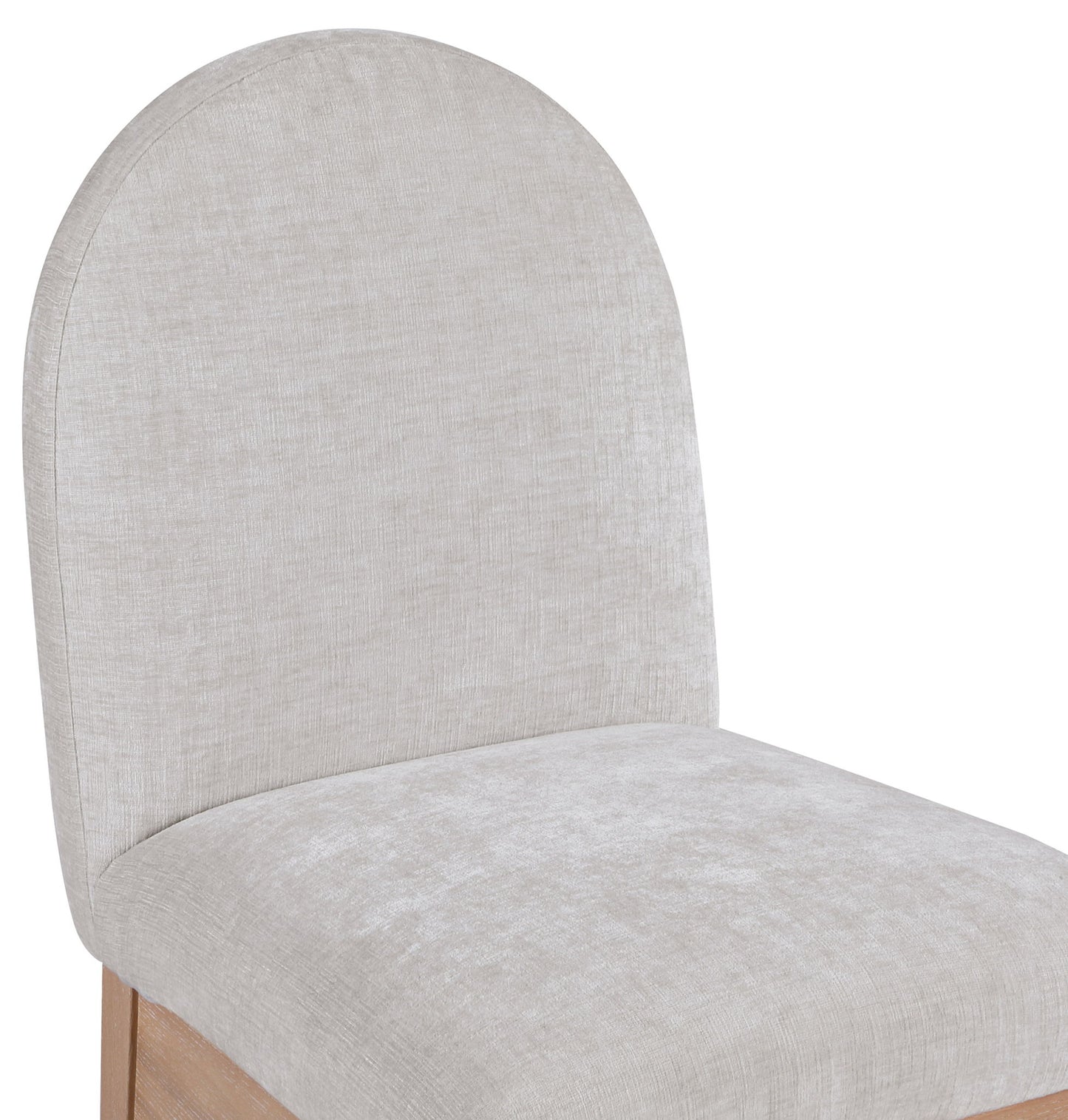Waldorf - Chenille Dining Side Chair With Natural Legs