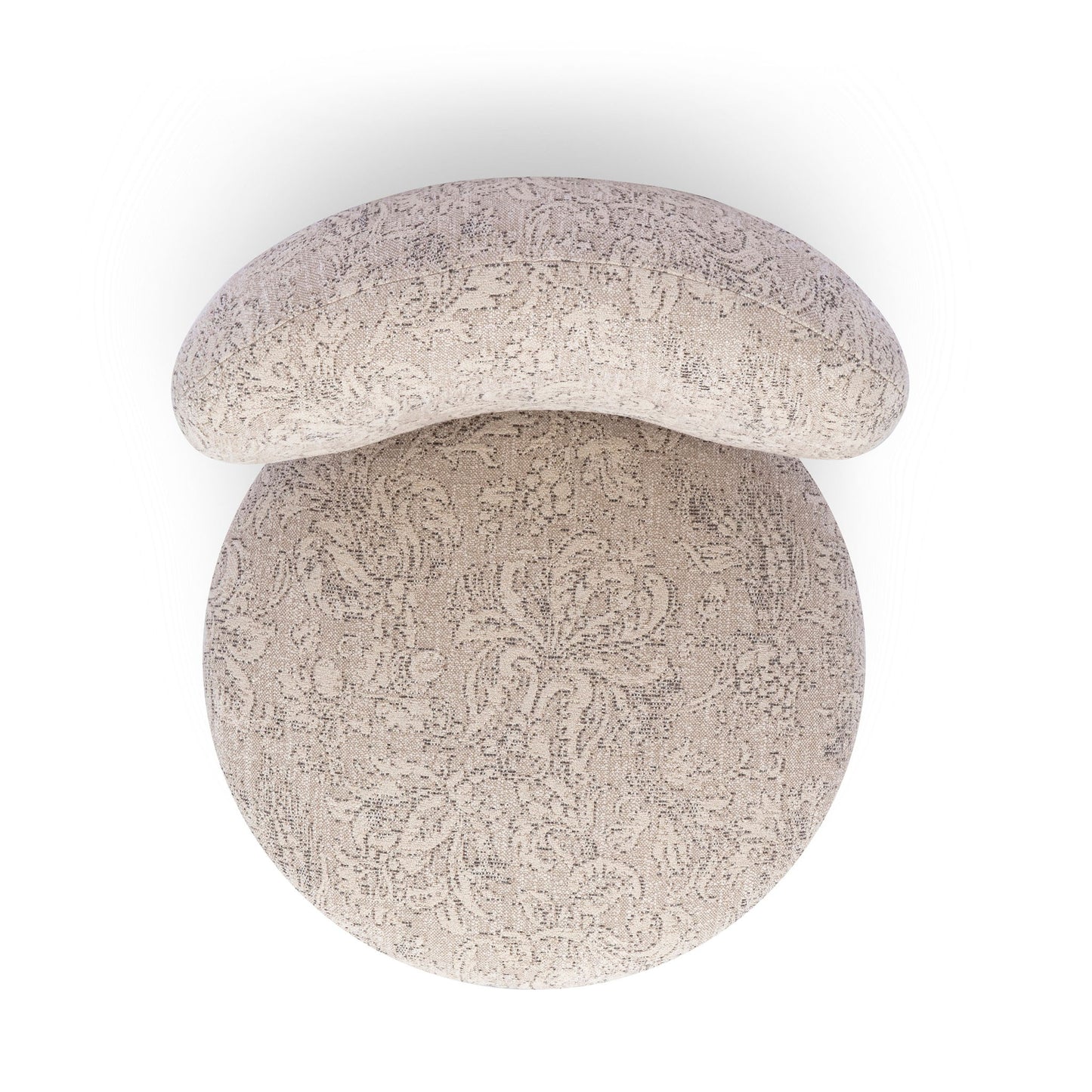 Manu - Floral Jacquard Dining Chair - Neutral
