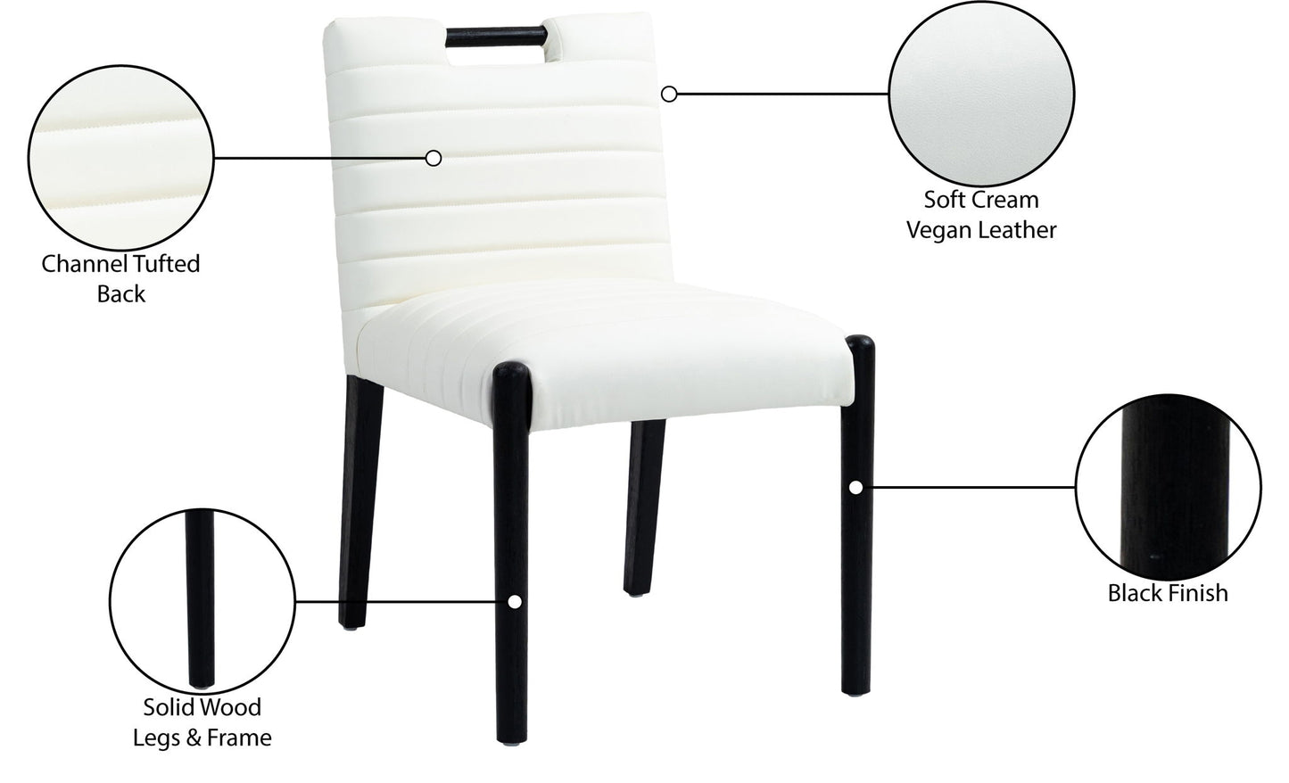 Aimee - Dining Side Chair (Set of 2) - Black Legs
