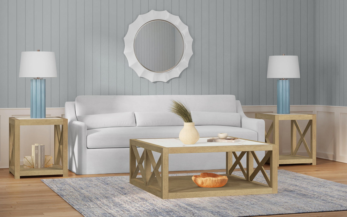 Holden - Square End Table - Rustic Blonde