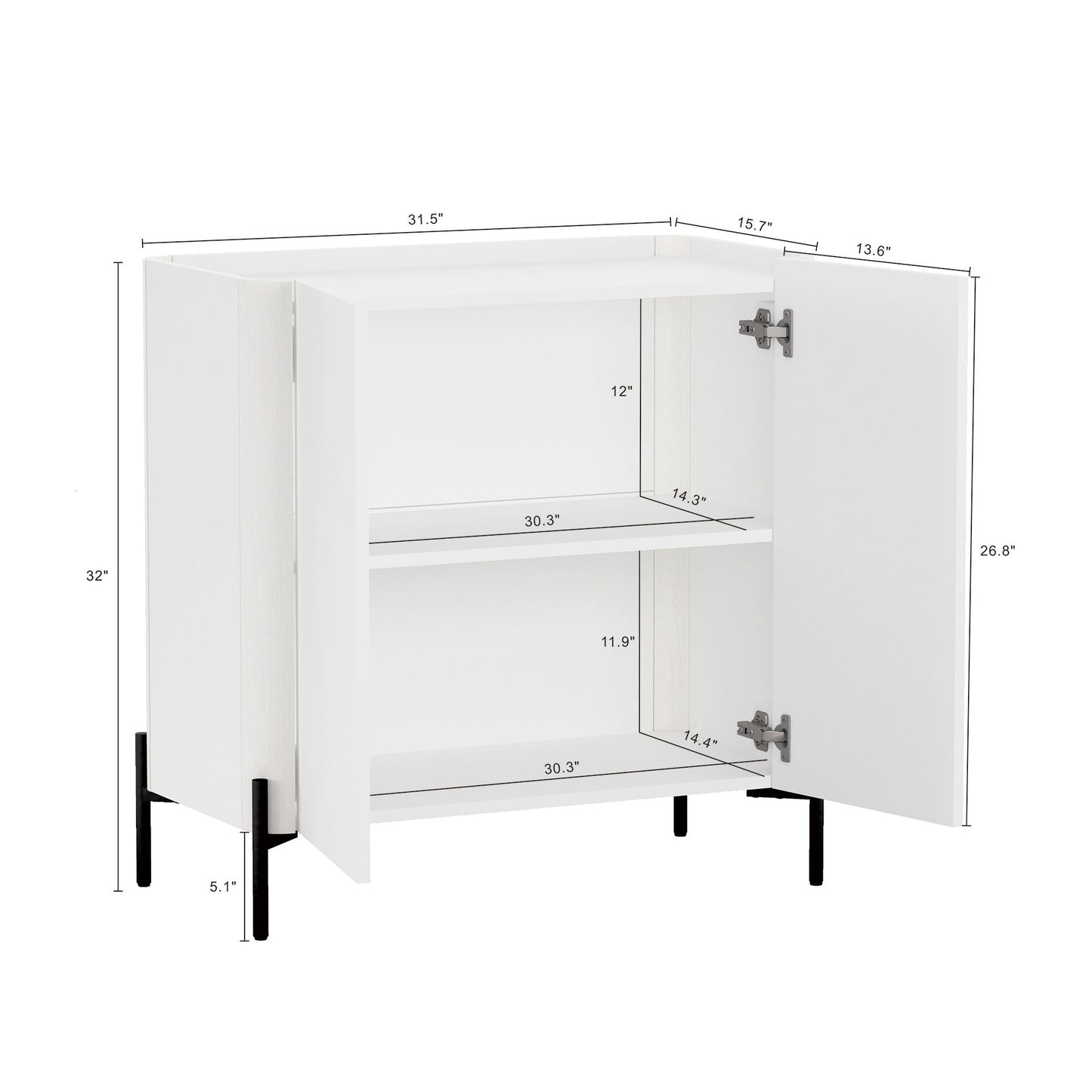 Abbey - Accent Cabinet - White