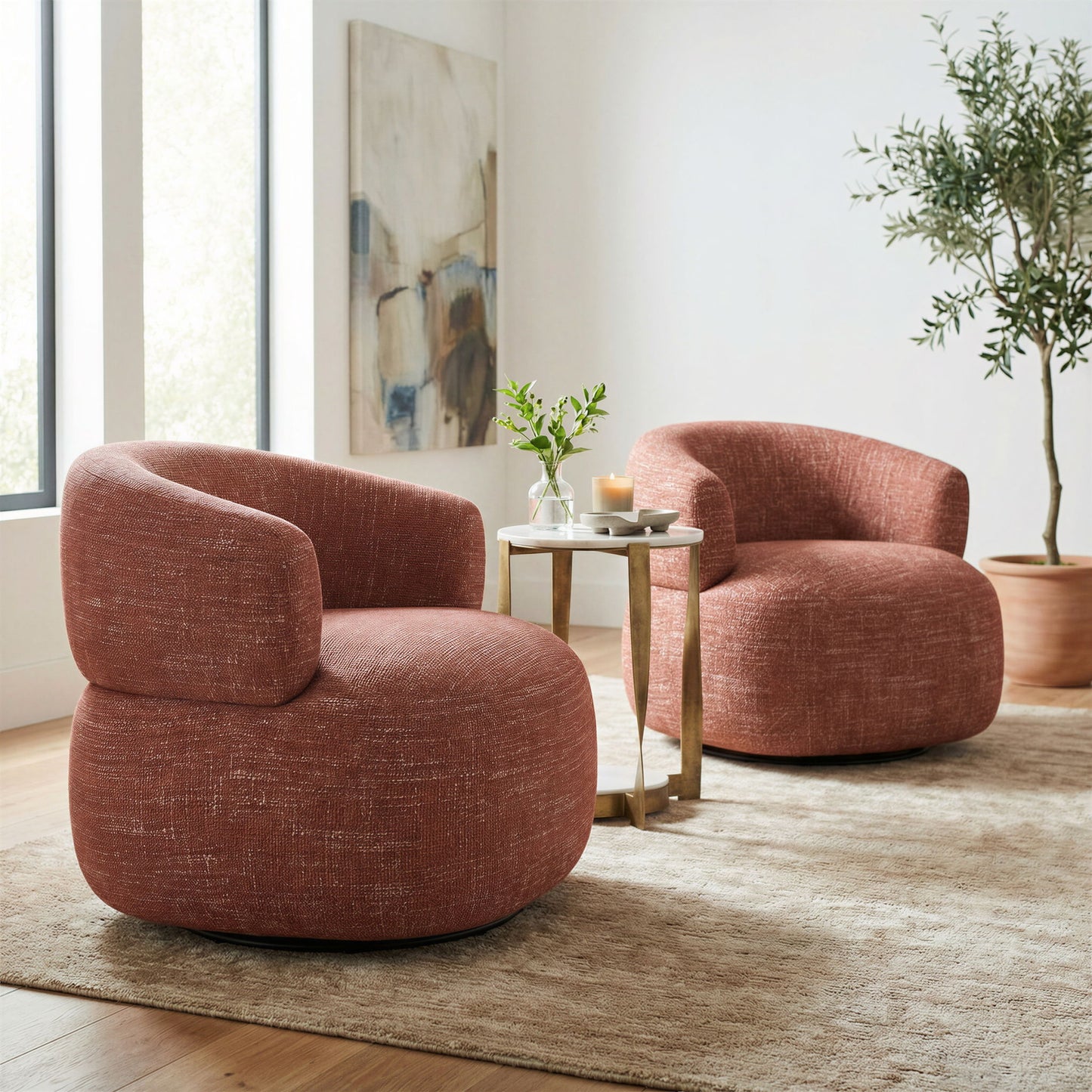 Venezia - Swivel Chair - Brown