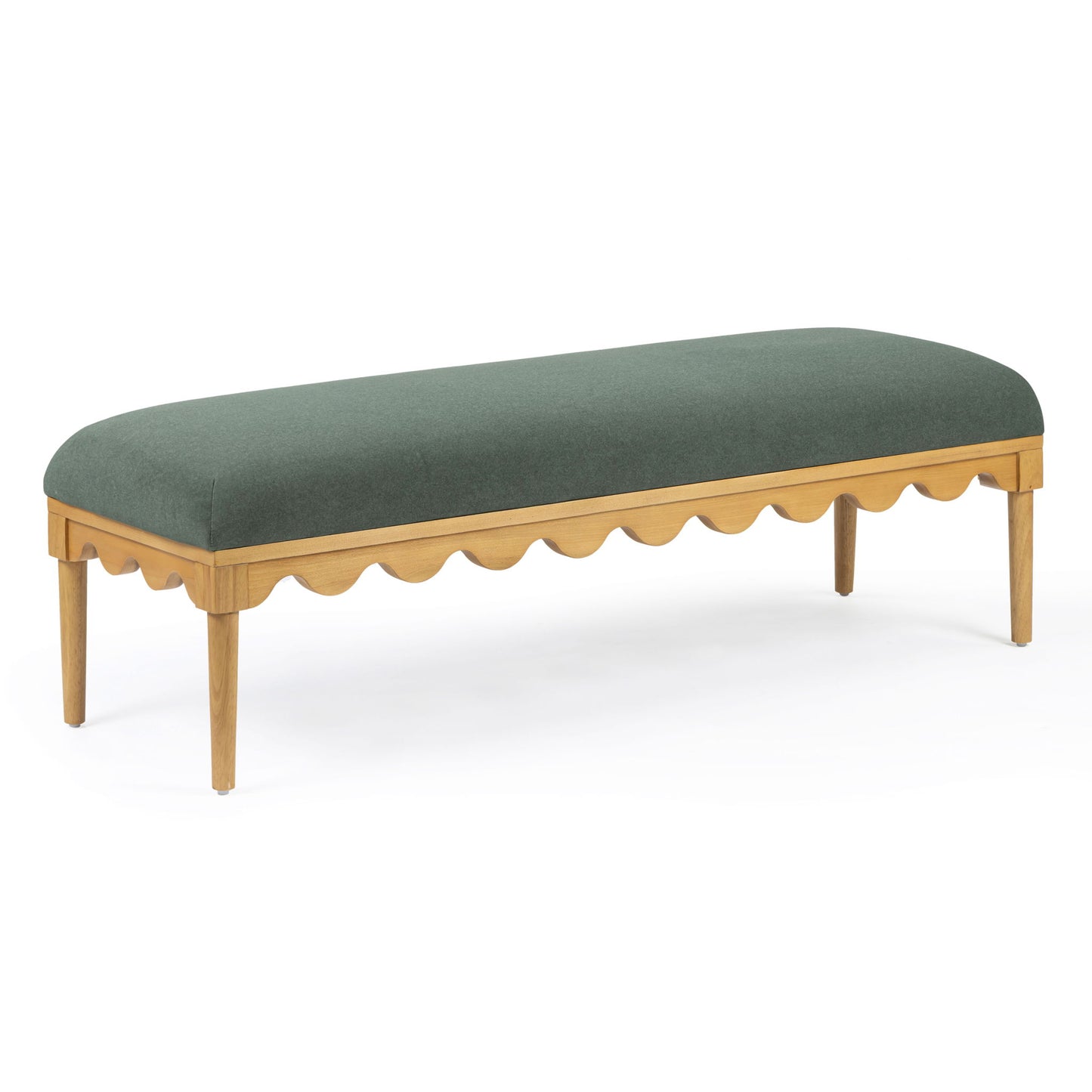 Oodle - Vegan Mohair Bench, Natural Ash Legs