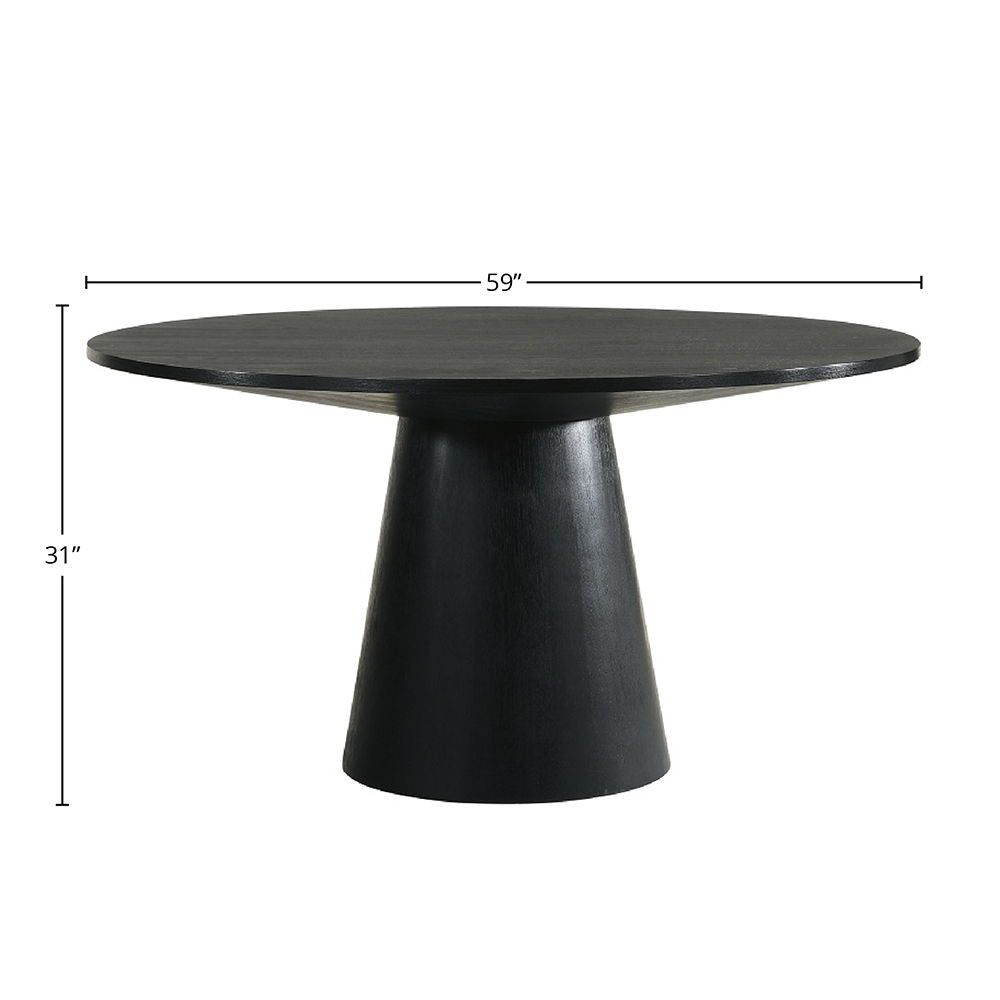 Froja - Round Dining Table - Black