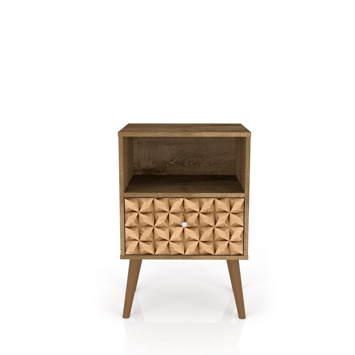 Manhattan Liberty - Nightstand Wtth Rustic Brown Frame