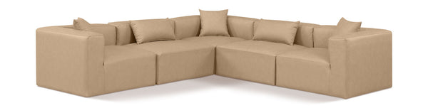 Cube - 5 Piece Modular Corner Sectional - Tan