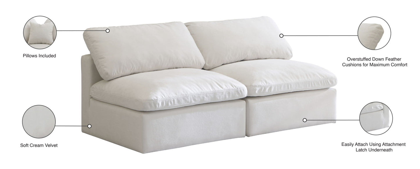 Plush - Modular Armless 2 Seat Sofa