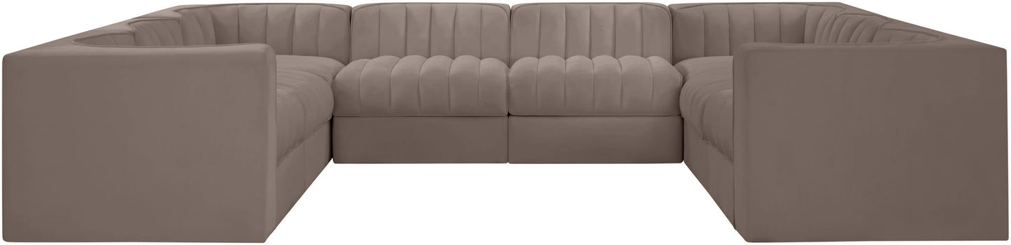 Rummi - Velvet Performance Fabric Upholstered Modular Sectional