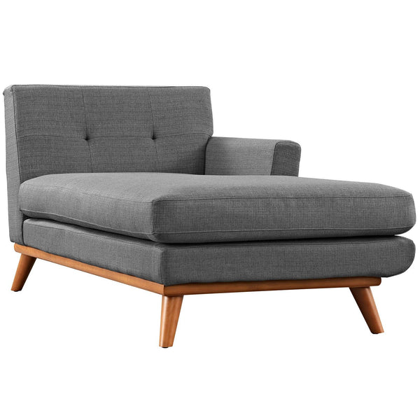 Engage Right-Facing Upholstered Fabric Chaise - Gray