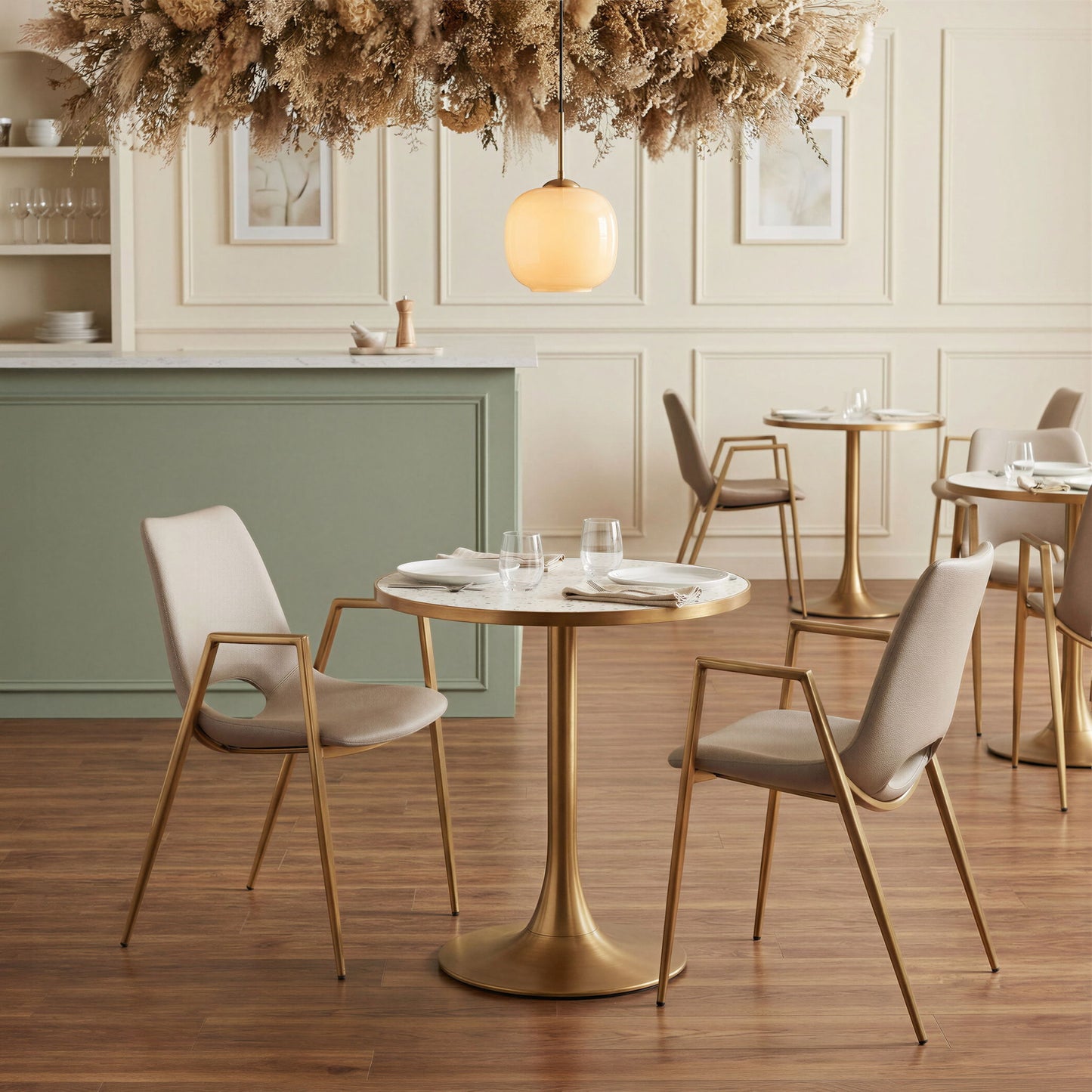 Desi - Dining Chair With Gold Legs (Set of 2)