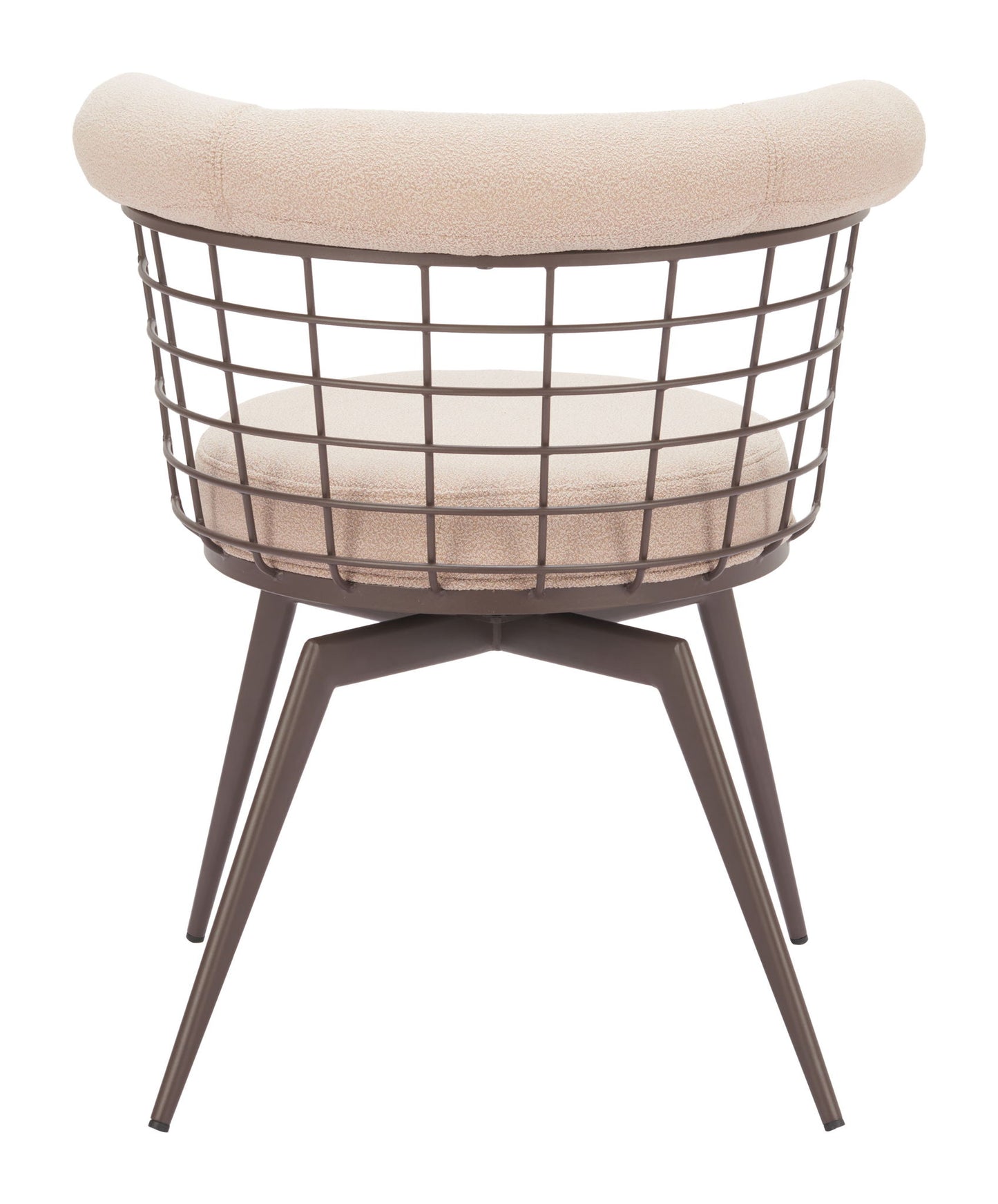 Saku - Swivel Dining Chair - Beige / Brown