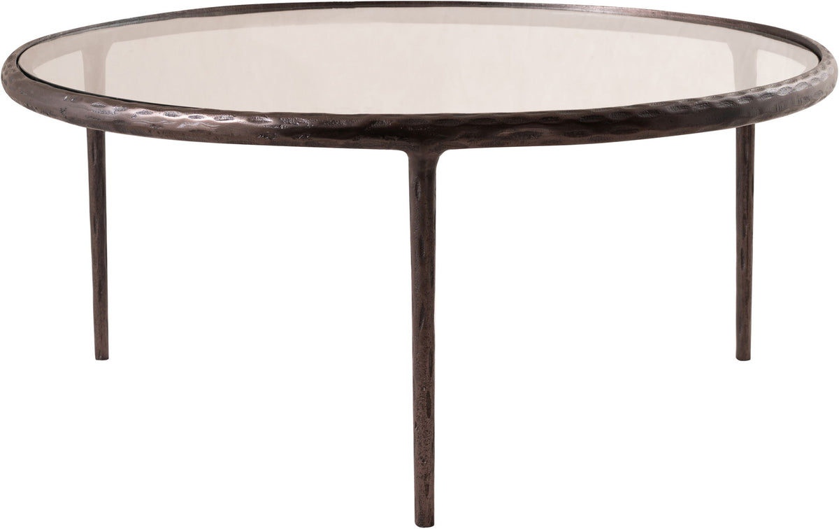 Evren - Glass Top And Aluminum Base Coffee Table