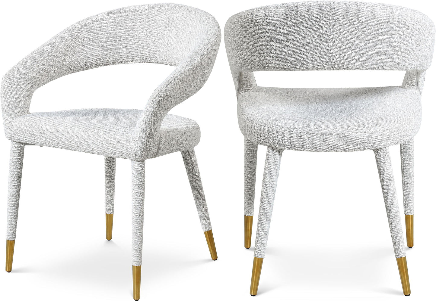 Destiny - Fabric Dining Chair - Cream