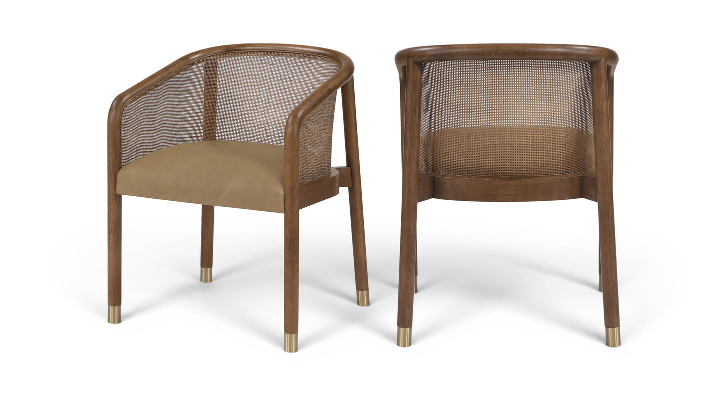 Sylvan - Vegan Leather Dining Chair (Set of 2) - Brown Frame