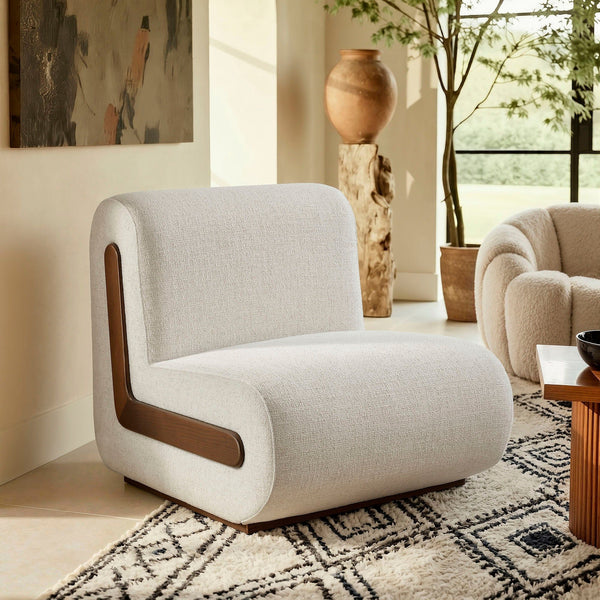 Denby Linen Blend Accent Chair - Ivory