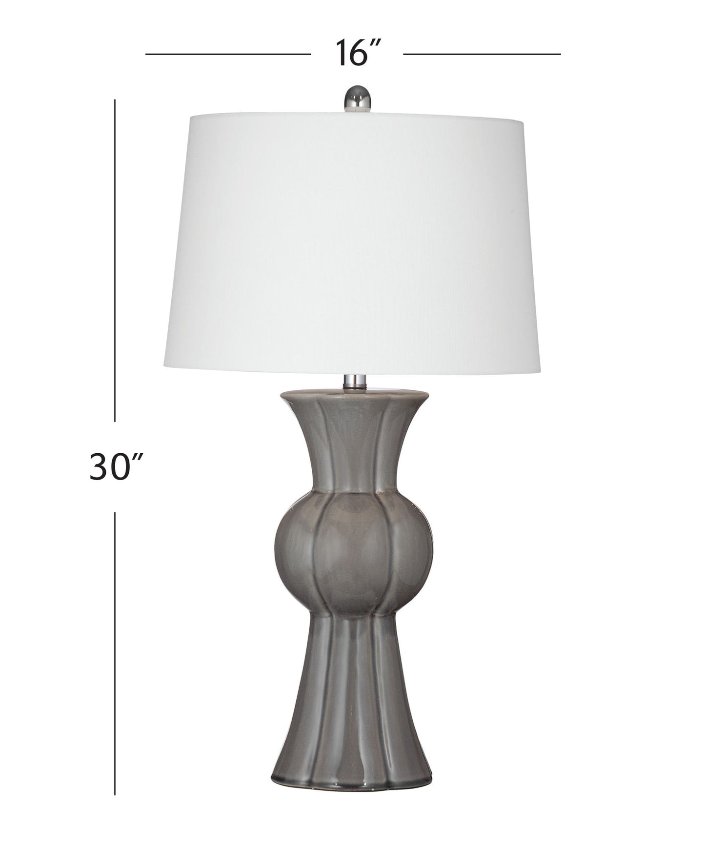 Orillia - Table Lamp - Gray / White