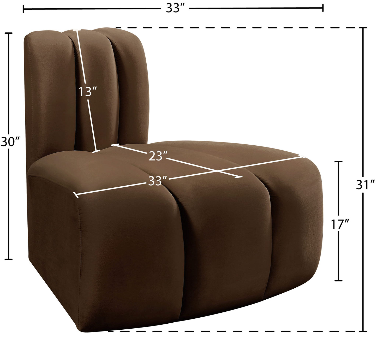 Arc - Velvet Reverse Corner Chair