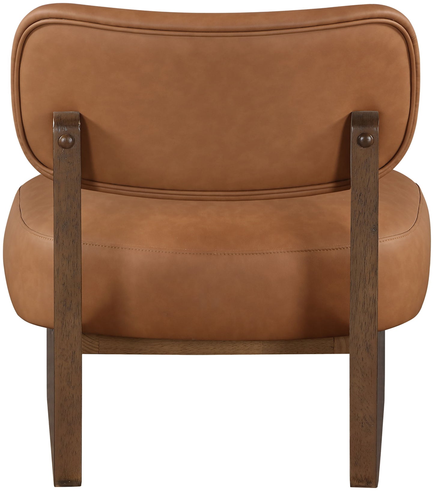 Vetra - Vegan Leather Upholstered Accent Chair With Brown Base