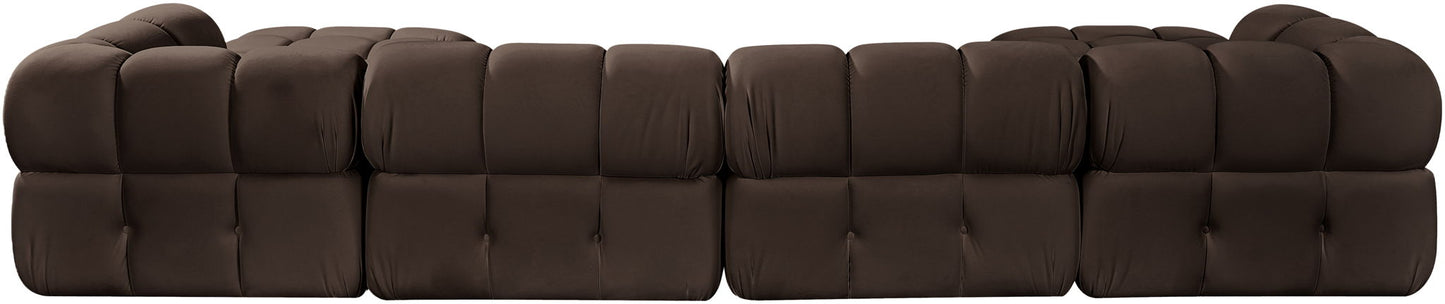 Orin - Velvet 6 Piece Modular Double Chaise Sectional