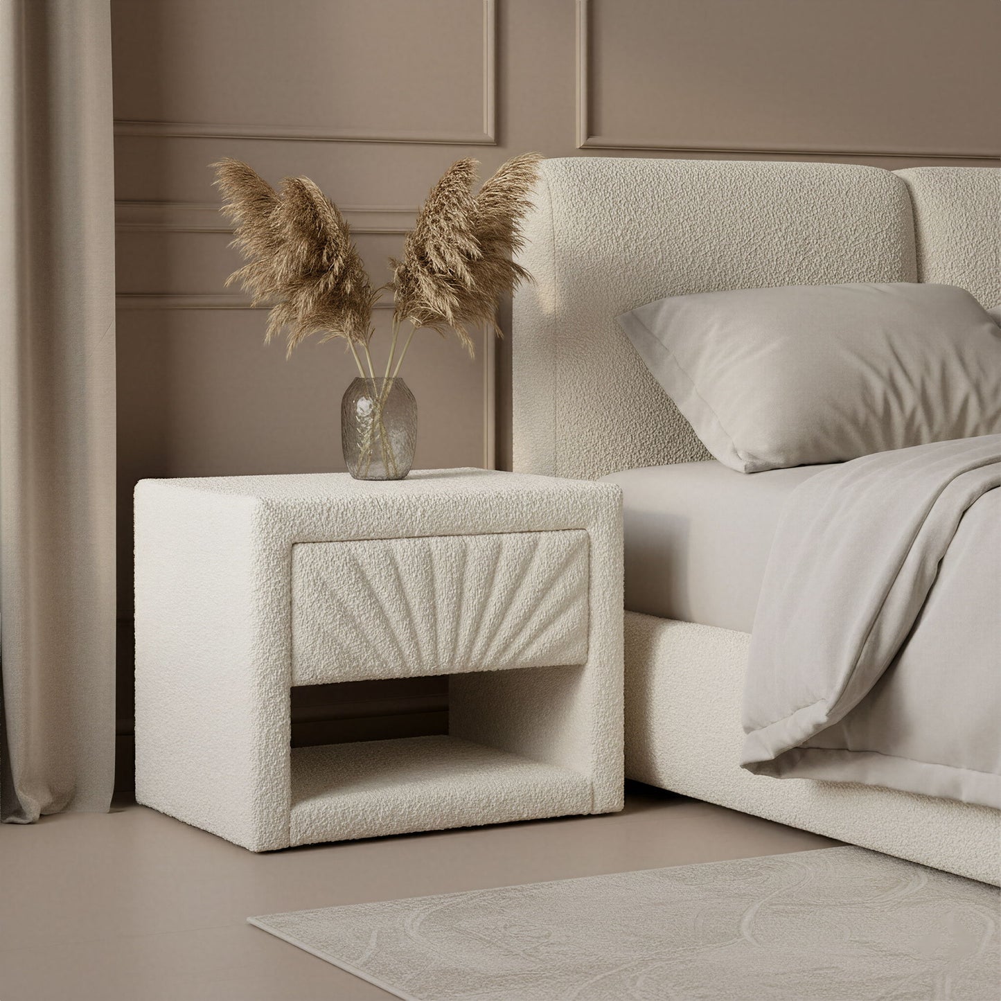 Baris - Nightstand - Ivory