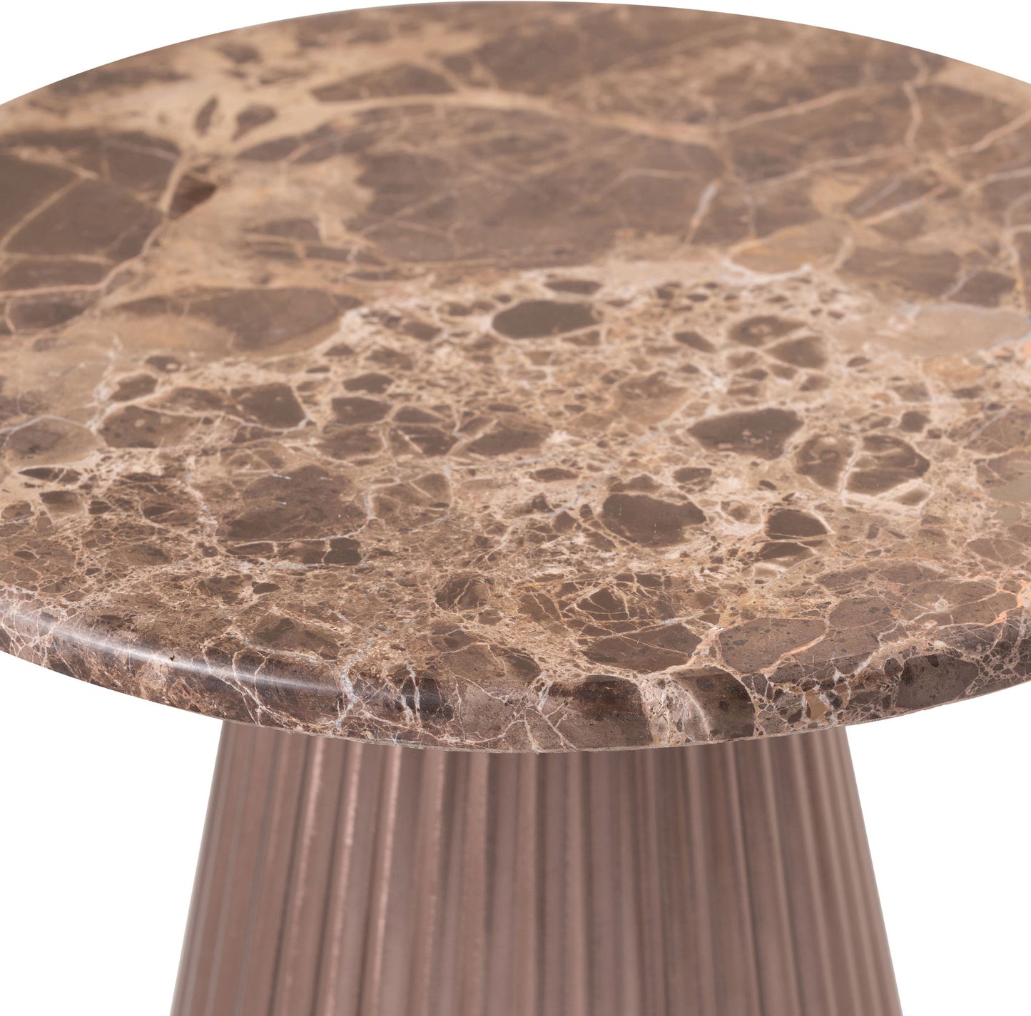 Cindra - Genuine Marble Top And Iron Base Table