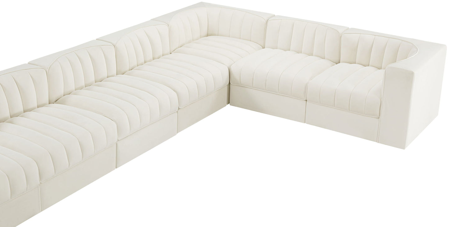 Rummi - Velvet Performance Fabric Upholstered 10 Piece Modular Sectional