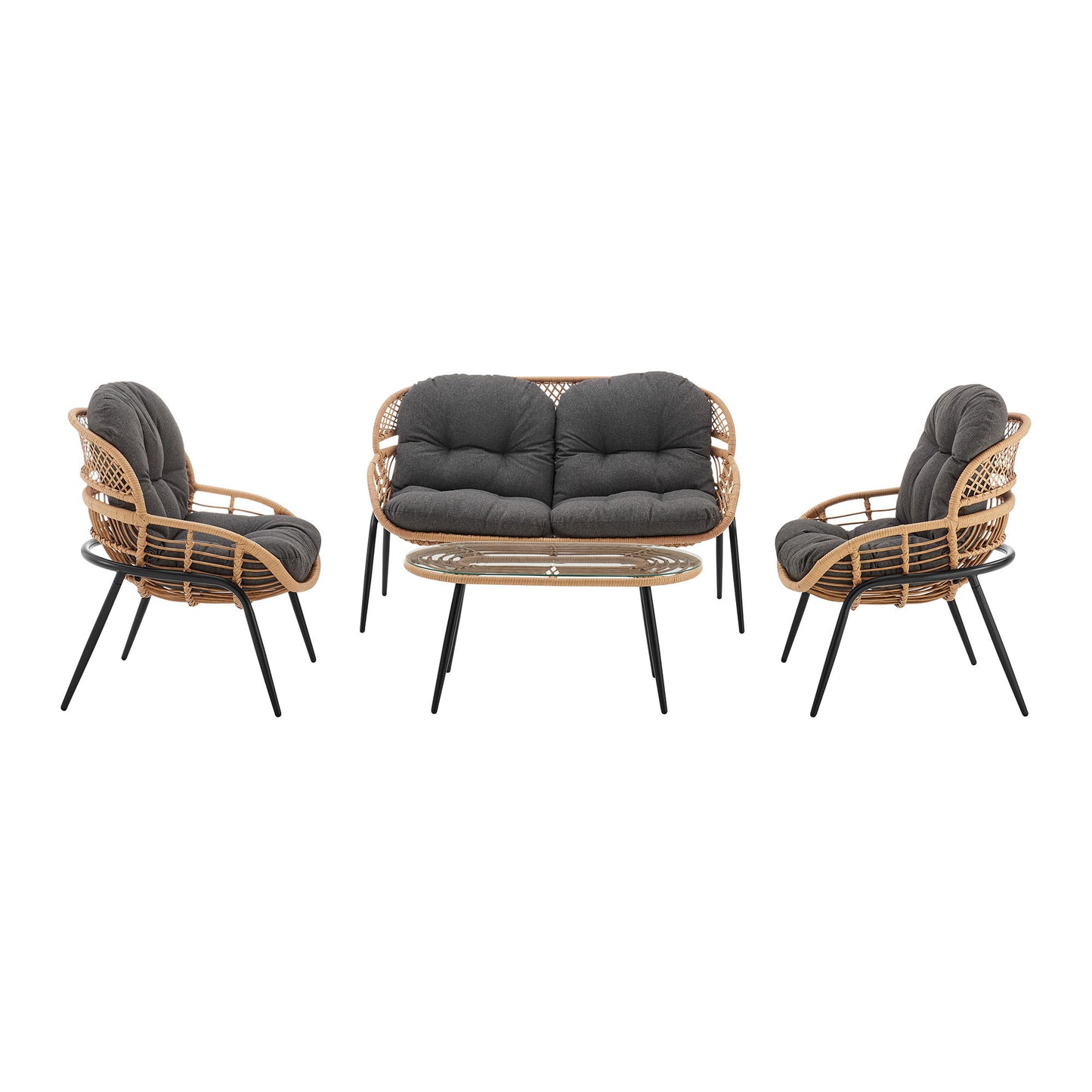 Manhattan Pine - 4-Piece Conversation Set