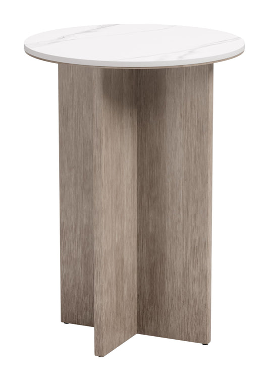 Oceanveil - Side Table - White / Light Brown