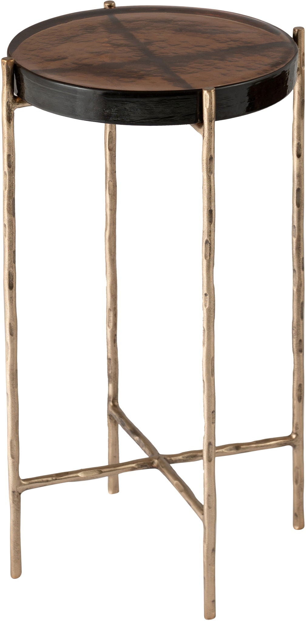 Vetra - Iron Base Bunching End Table - Brass