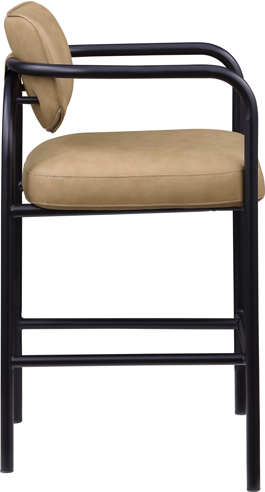 Serava - Faux Leather Upholstered Bar Stool - Tan
