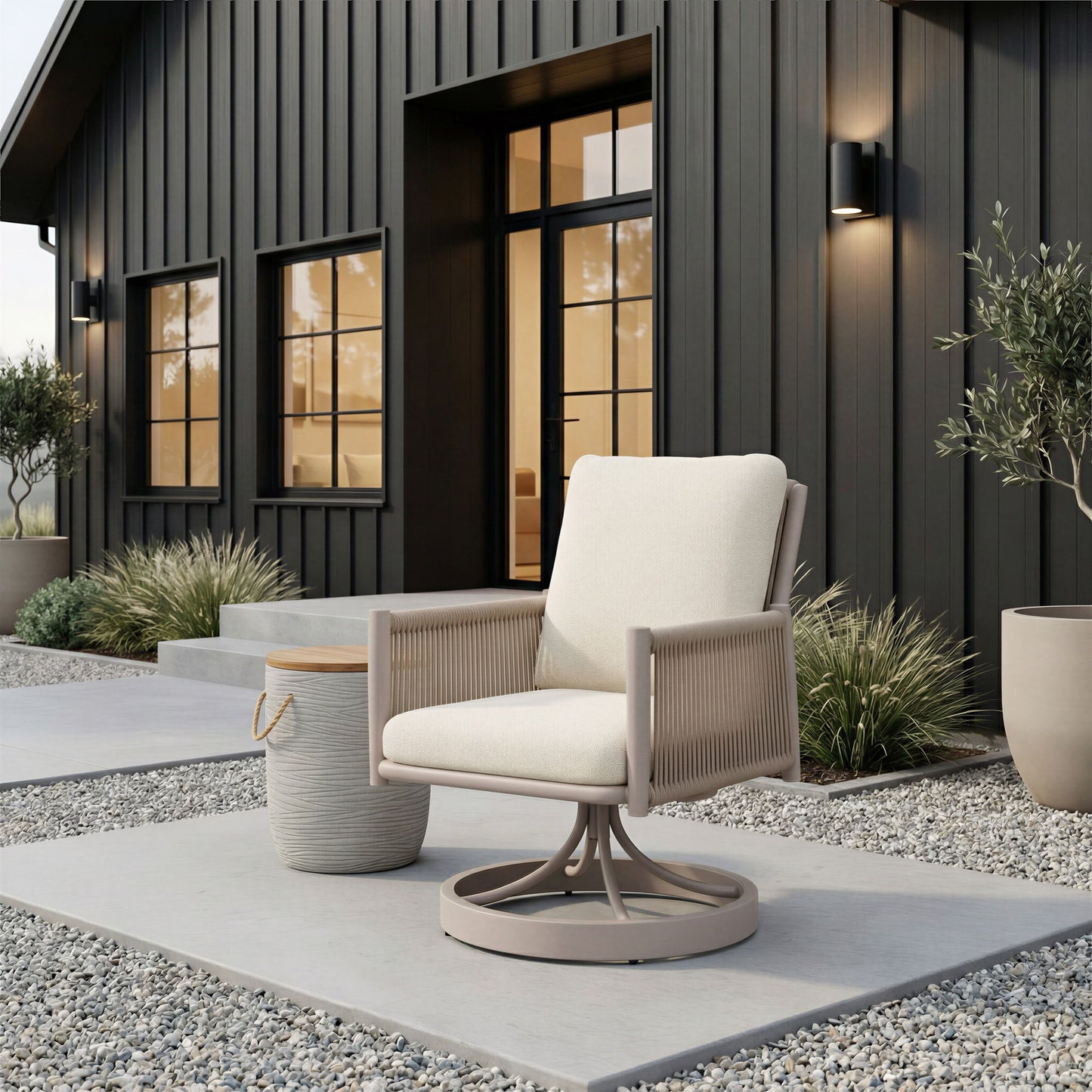 Biban - Outdoor Side Table - Natural / Brown