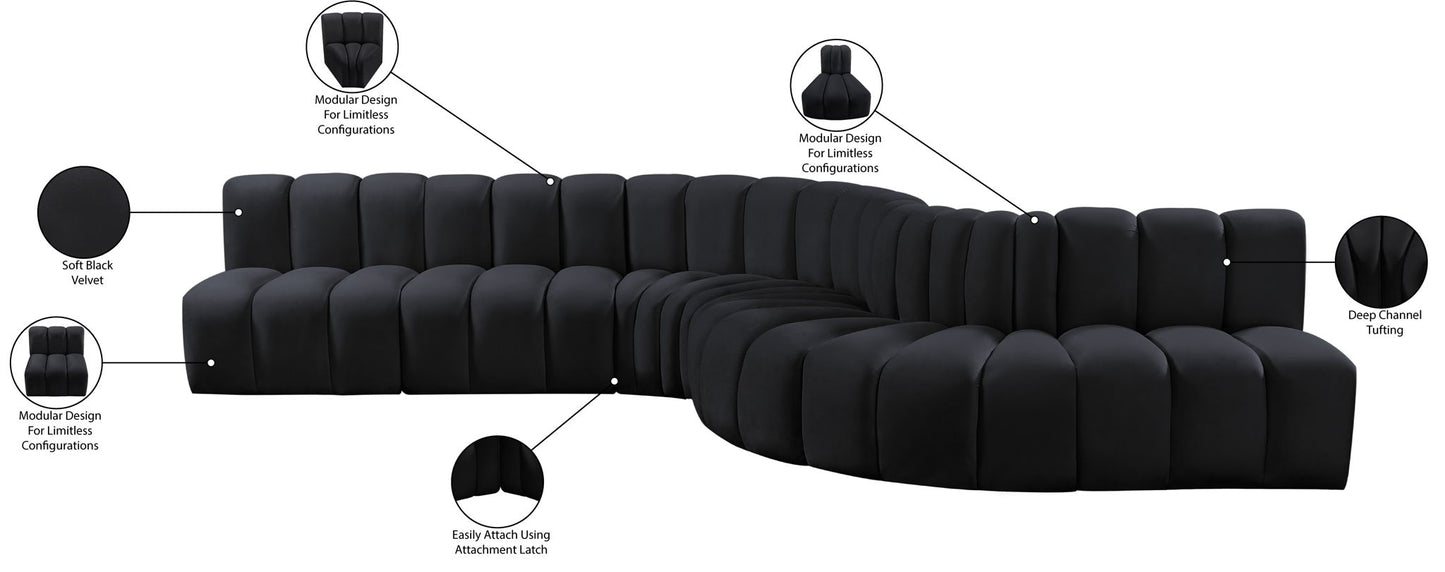 Arc - Velvet 7 Piece Modular Sofa