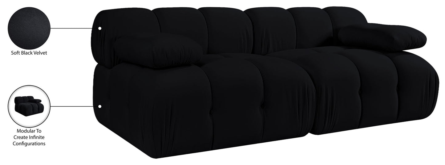 Orin - Velvet Performance Fabric Upholstered 2 Piece Modular Sofa