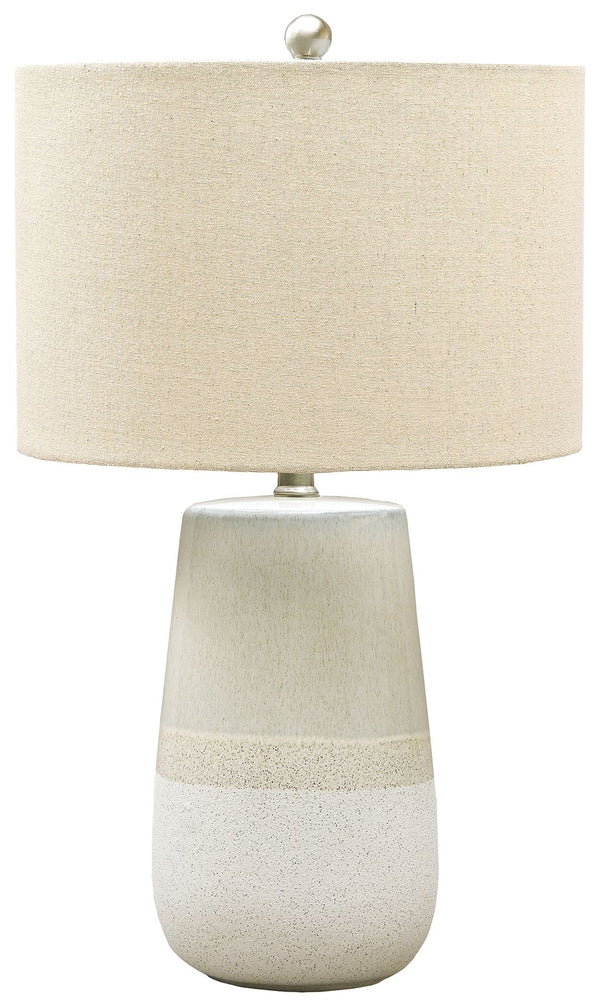 Shavon - Ceramic Table Lamp  - Beige / White